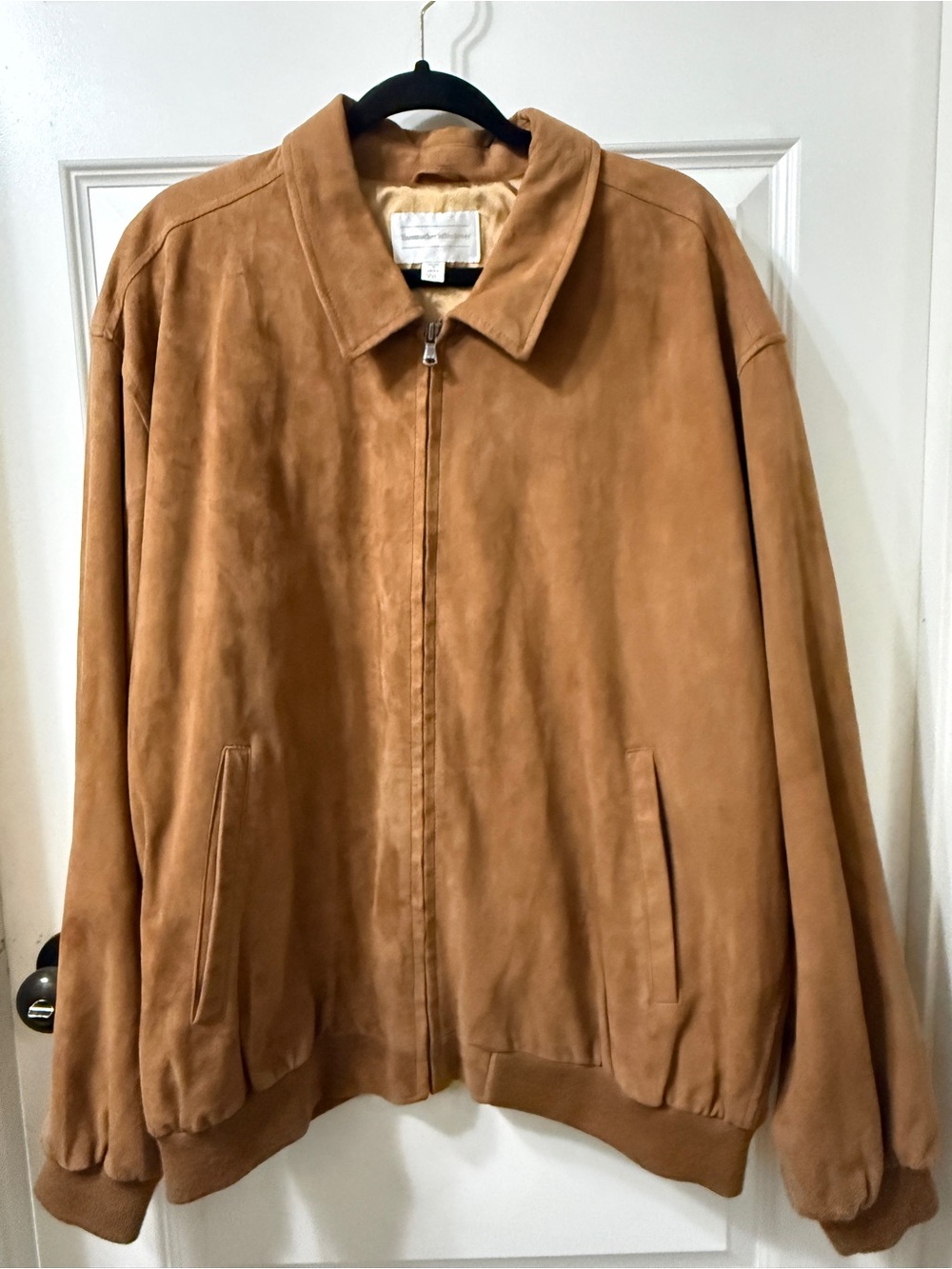 Hampshire Suede Tanner Men’s Genuine Leather Bomber Jacket XXL